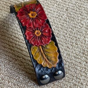 Crazy cool leather cuff bracelet